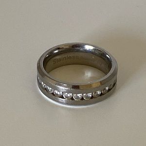 Stainless Steel Mens Ring/Size 10